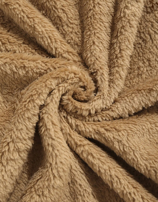 Pull à capuche en flanelle brodé ours en peluche unisex