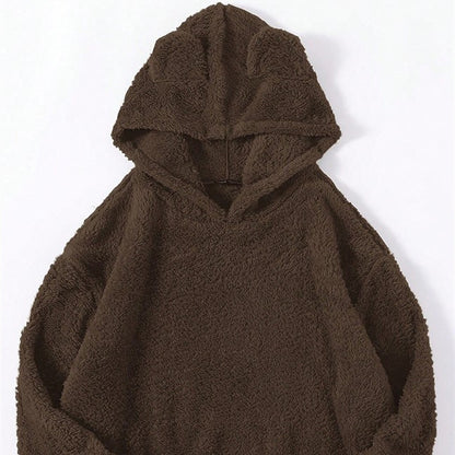 Pull à capuche moelleux avec oreilles de lapin