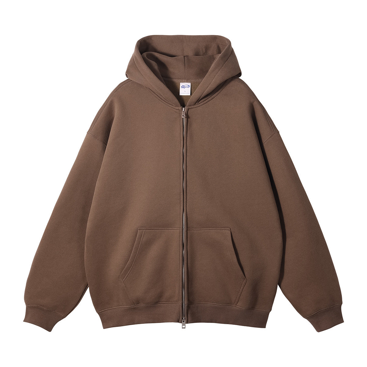 Pull à capuche zippé en coton homme