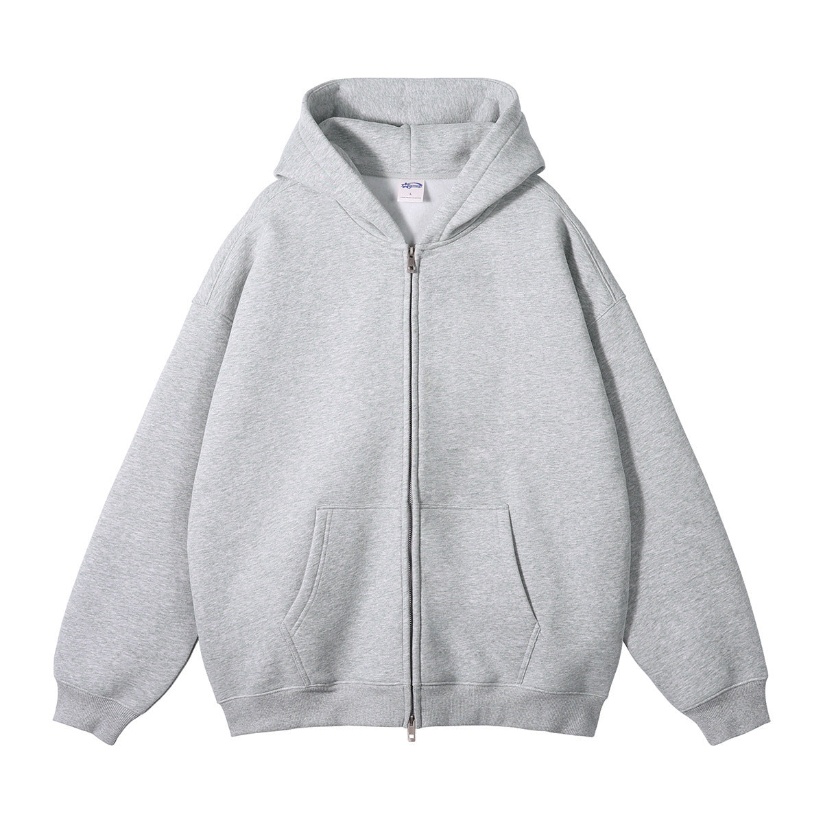 Pull à capuche zippé en coton homme