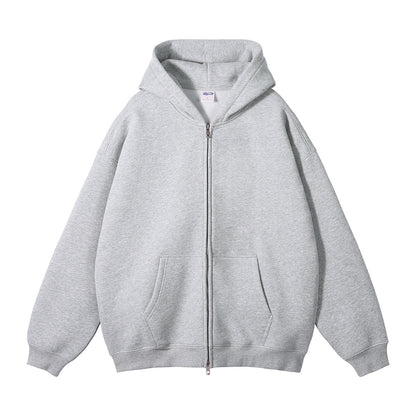 Pull à capuche zippé en coton homme