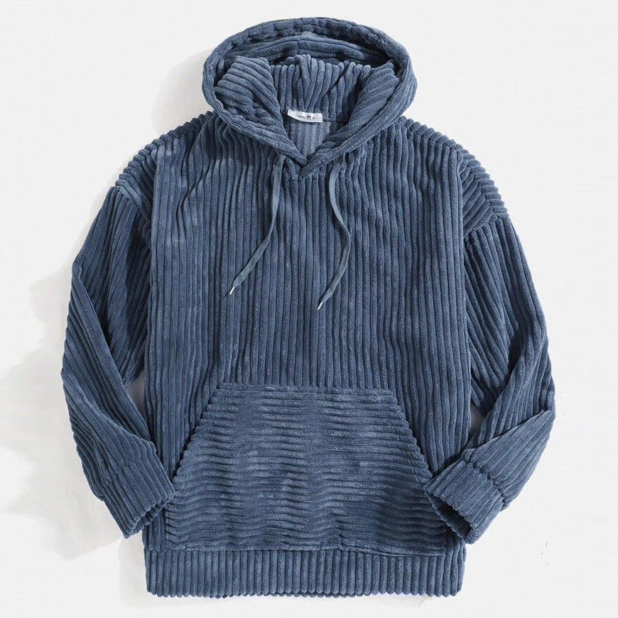 Pull à capuche en velours homme