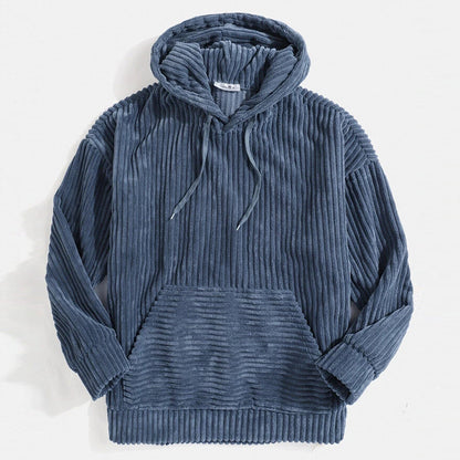 Pull à capuche en velours homme