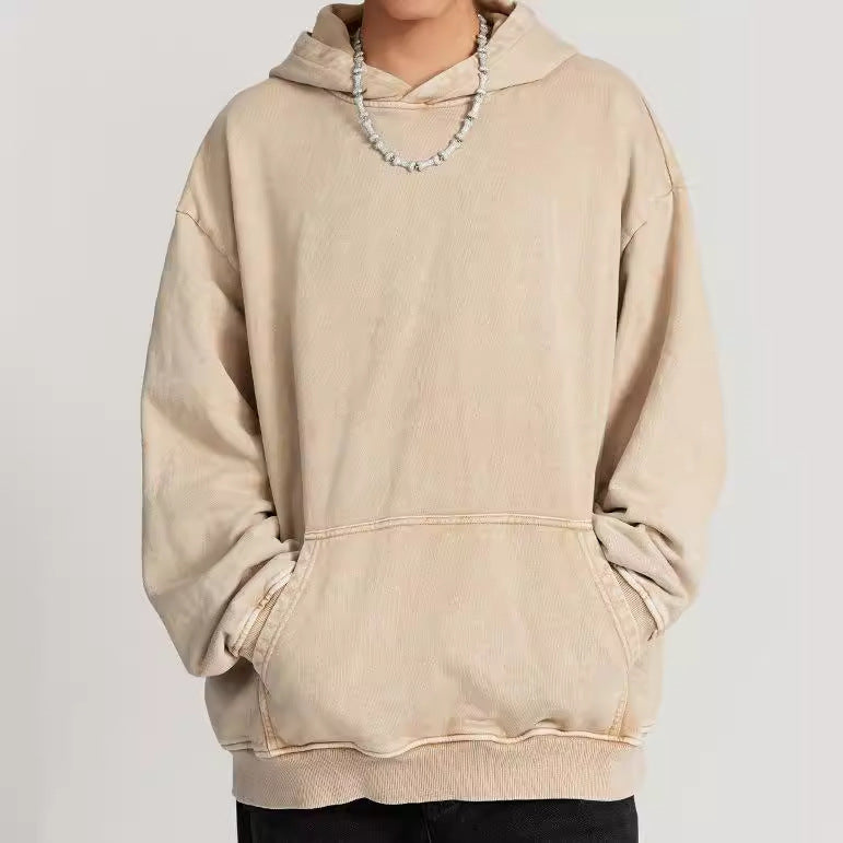 Pull à capuche vintage en coton homme