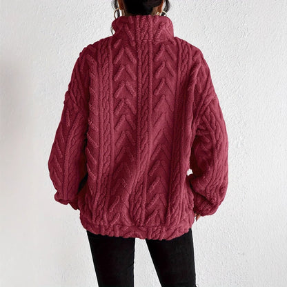 Pull en laine col zippé