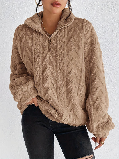 Pull en laine col zippé
