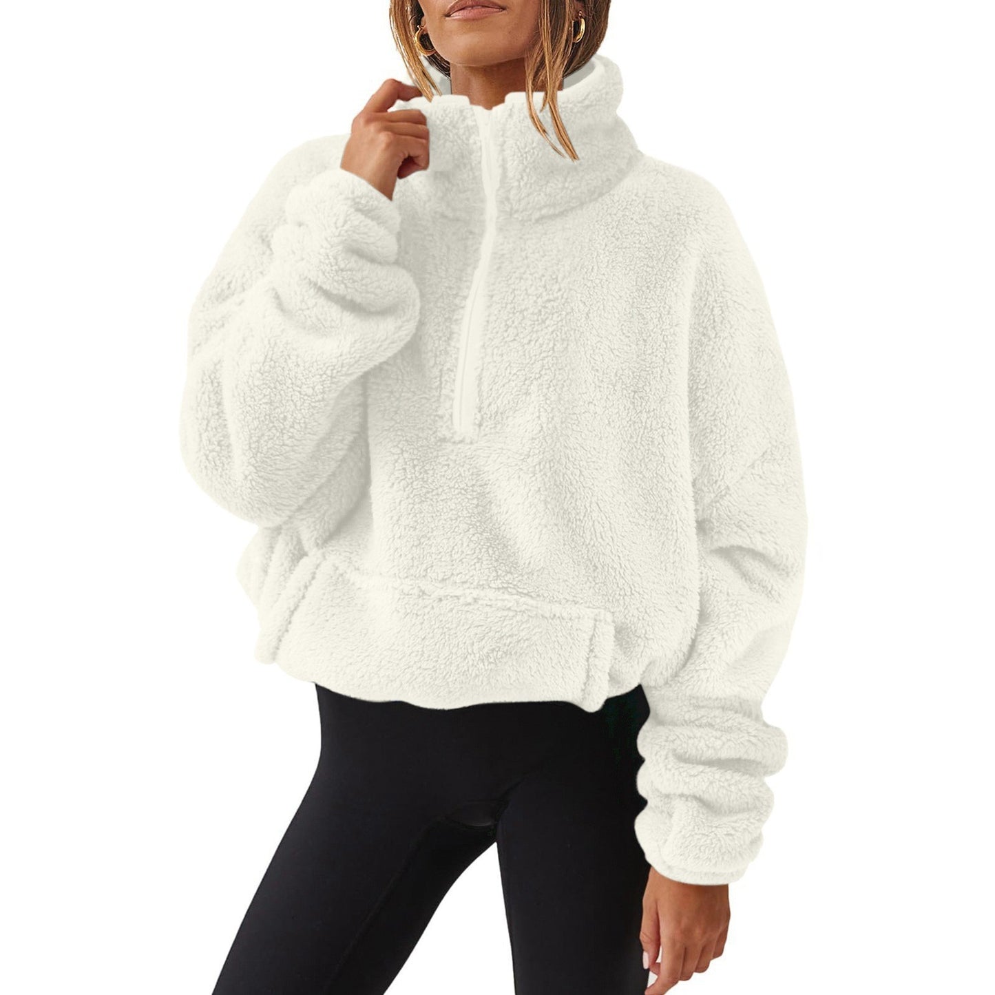 Pull en polaire zippé femme