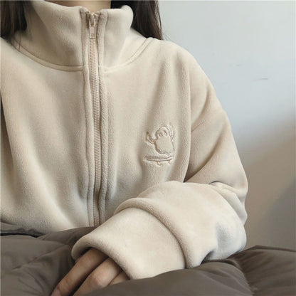 Pull à col zippé femme