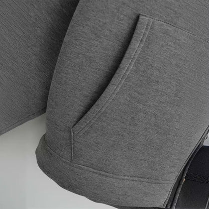 Pull à capuche ample zippé ouvert en coton femme