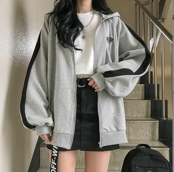 Sweat à capuche zippé femme