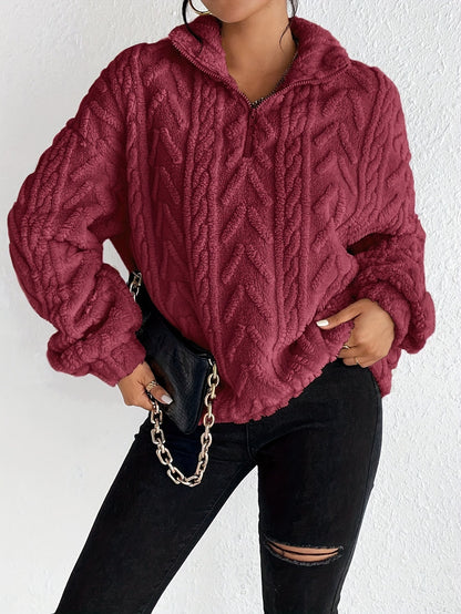 Pull en laine col zippé
