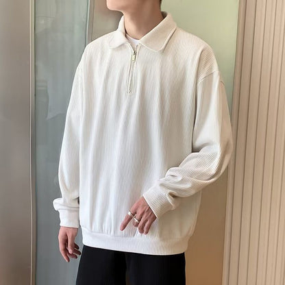 Pull col polo zippé-style britannique