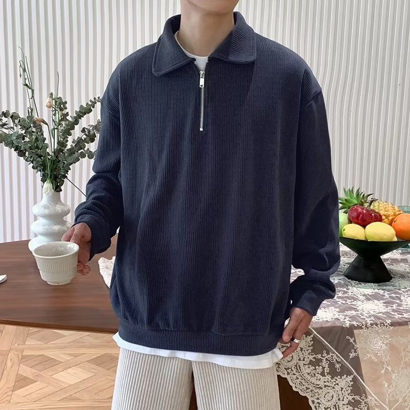 Pull col polo zippé-style britannique