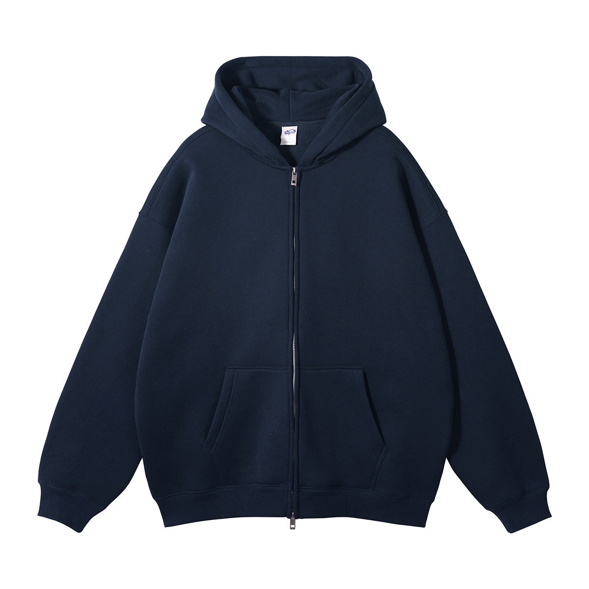Pull à capuche zippé en coton homme