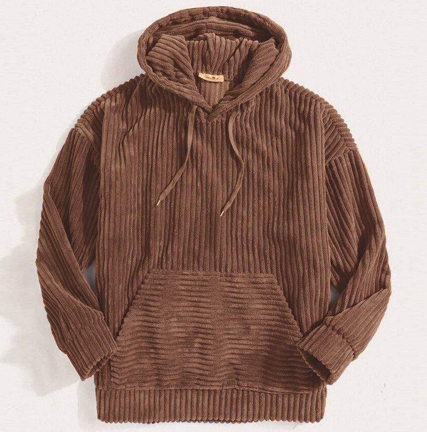 Pull à capuche en velours homme
