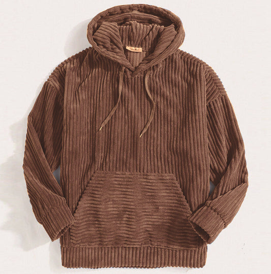 Pull à capuche en velours homme